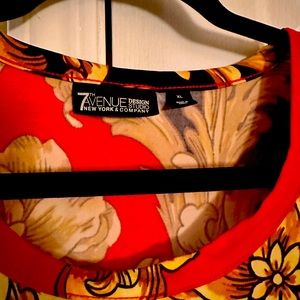 Floral red, yellow and black shirt